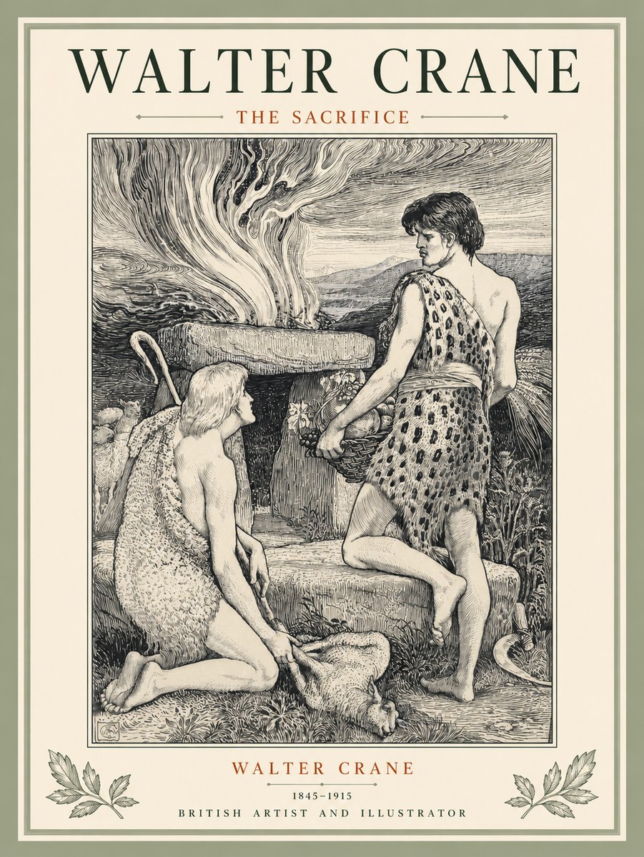 Walter Crane The Sacrifice No5 - Poster