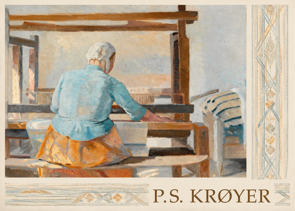 P.S. Krøyer A Weaver No3 - Poster