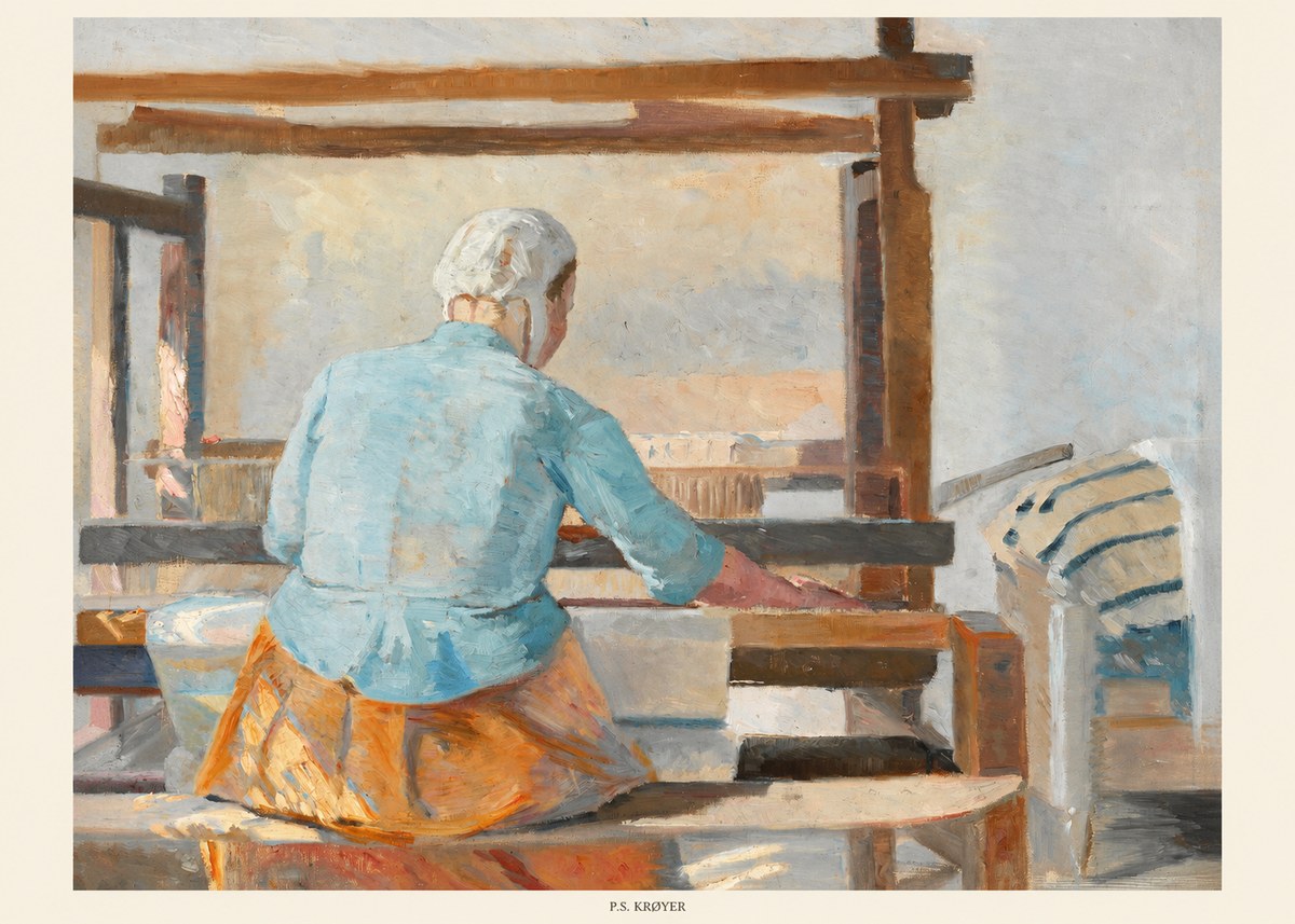 P.S. Krøyer A Weaver No5 - Poster