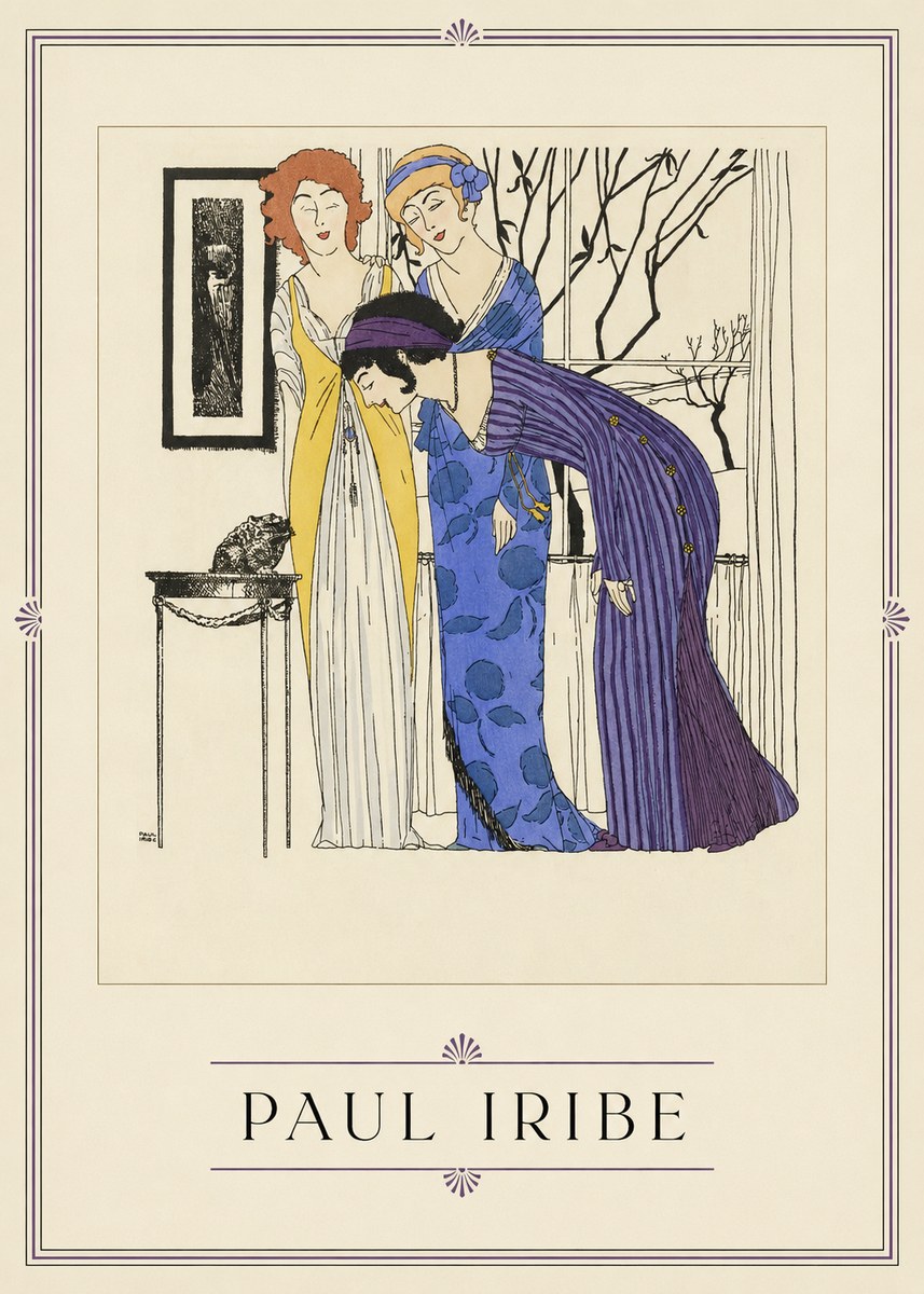 Paul Iribe Three Women and a Frog No1 - Poster