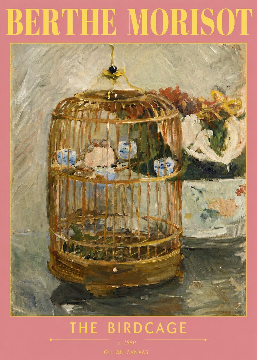 Berthe Morisot The Birdcage I No5 - Poster