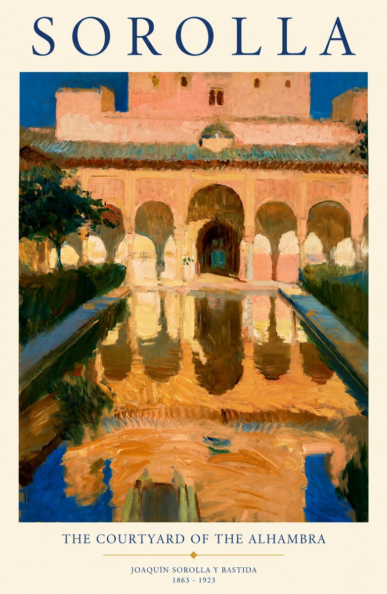 Sorolla The Courtyard of the Alhambra No1 - Poster