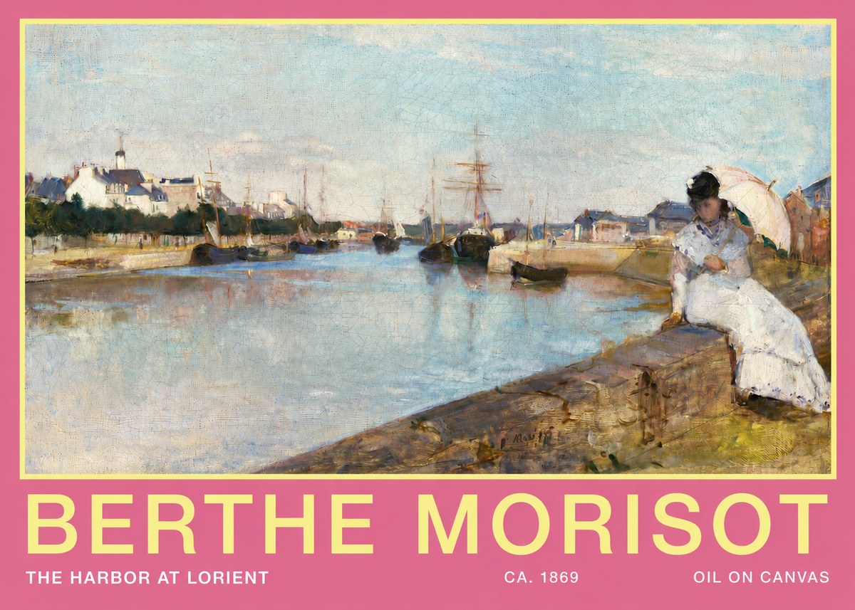 Berthe Morisot The Harbor at Lorient No2 - Poster