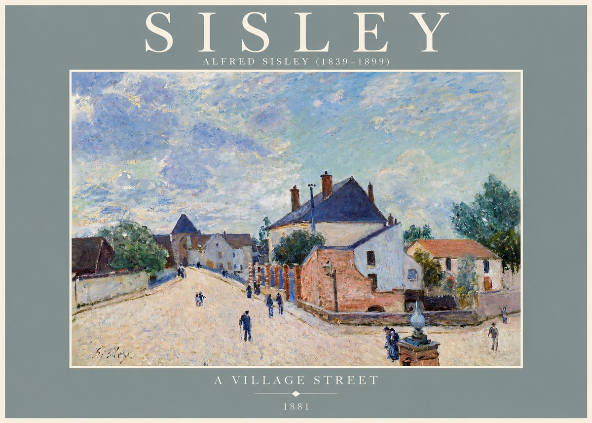 Sisley A Village Street No2 - Poster