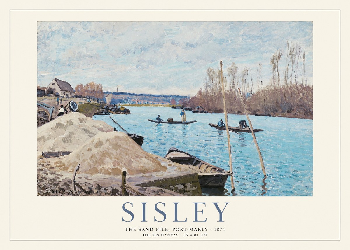 Sisley The Sand Pile, Port-marly No1 - Poster