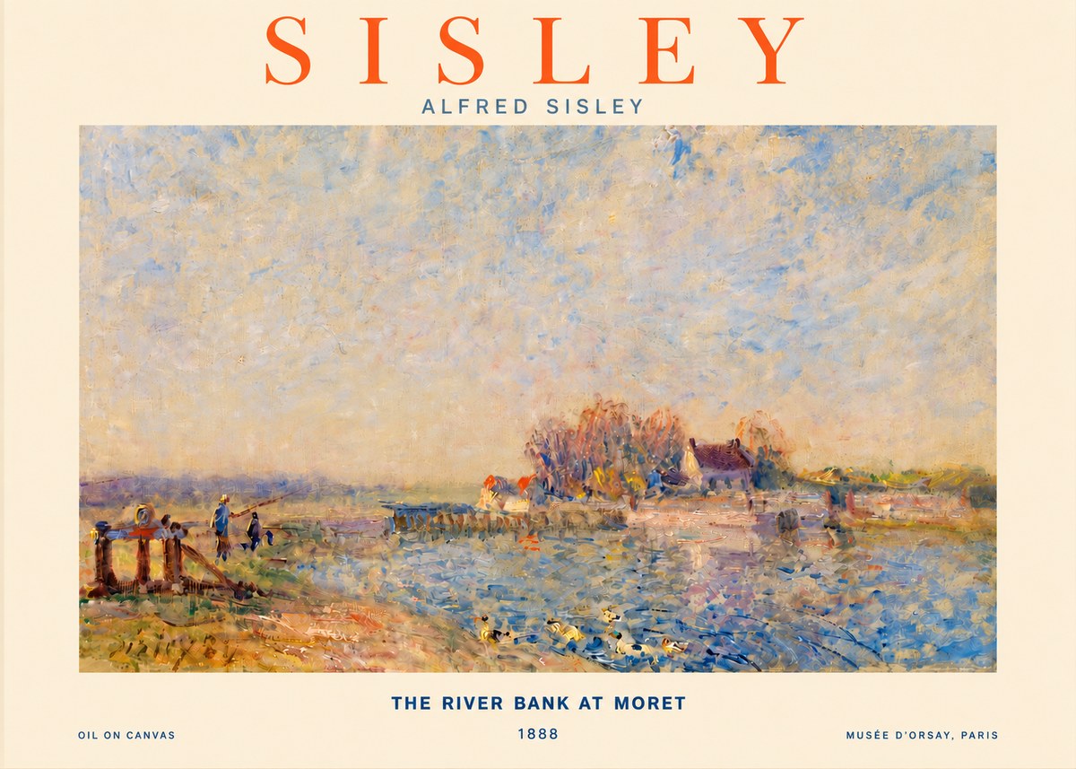 Sisley The River Bank at Moret No3 - Poster