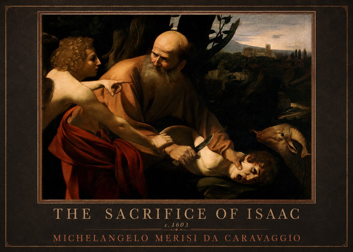 Michelangelo Merisi da Caravaggio The Sacrifice of Isaac I No4 - Poster