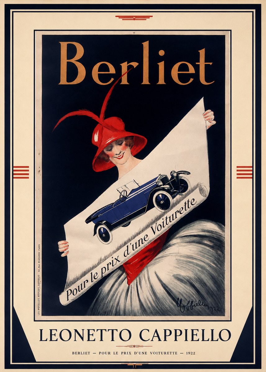 Leonetto Cappiello Berliet - Pour Le Prix D'une Voiturette No1 - Poster