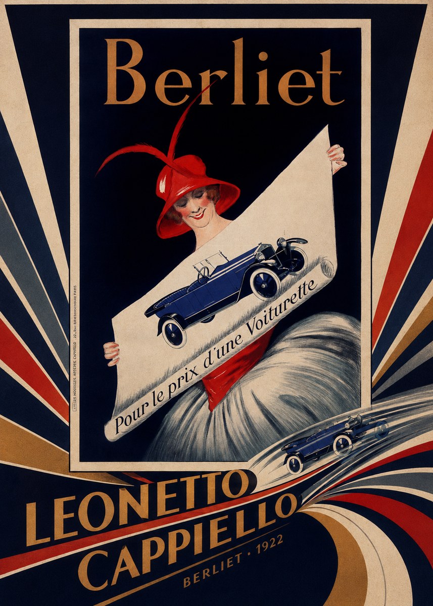 Leonetto Cappiello Berliet - Pour Le Prix D'une Voiturette No5 - Poster