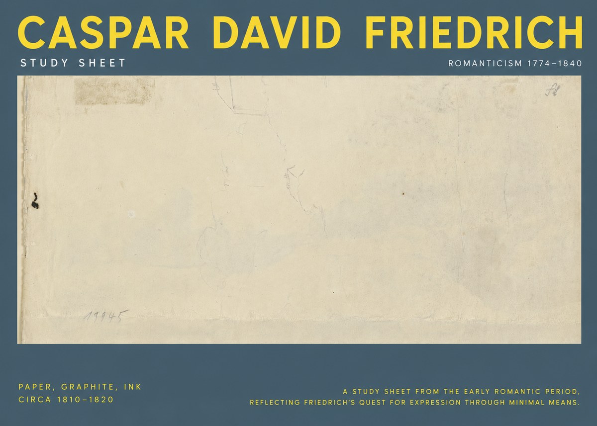 Caspar David Friedrich Study Sheet No5 - Poster