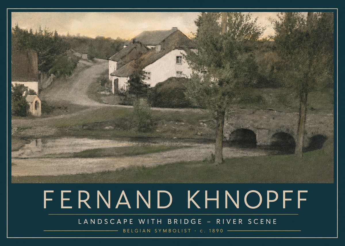 Fernand Khnopff Bridge at Froidmont No5 - Poster
