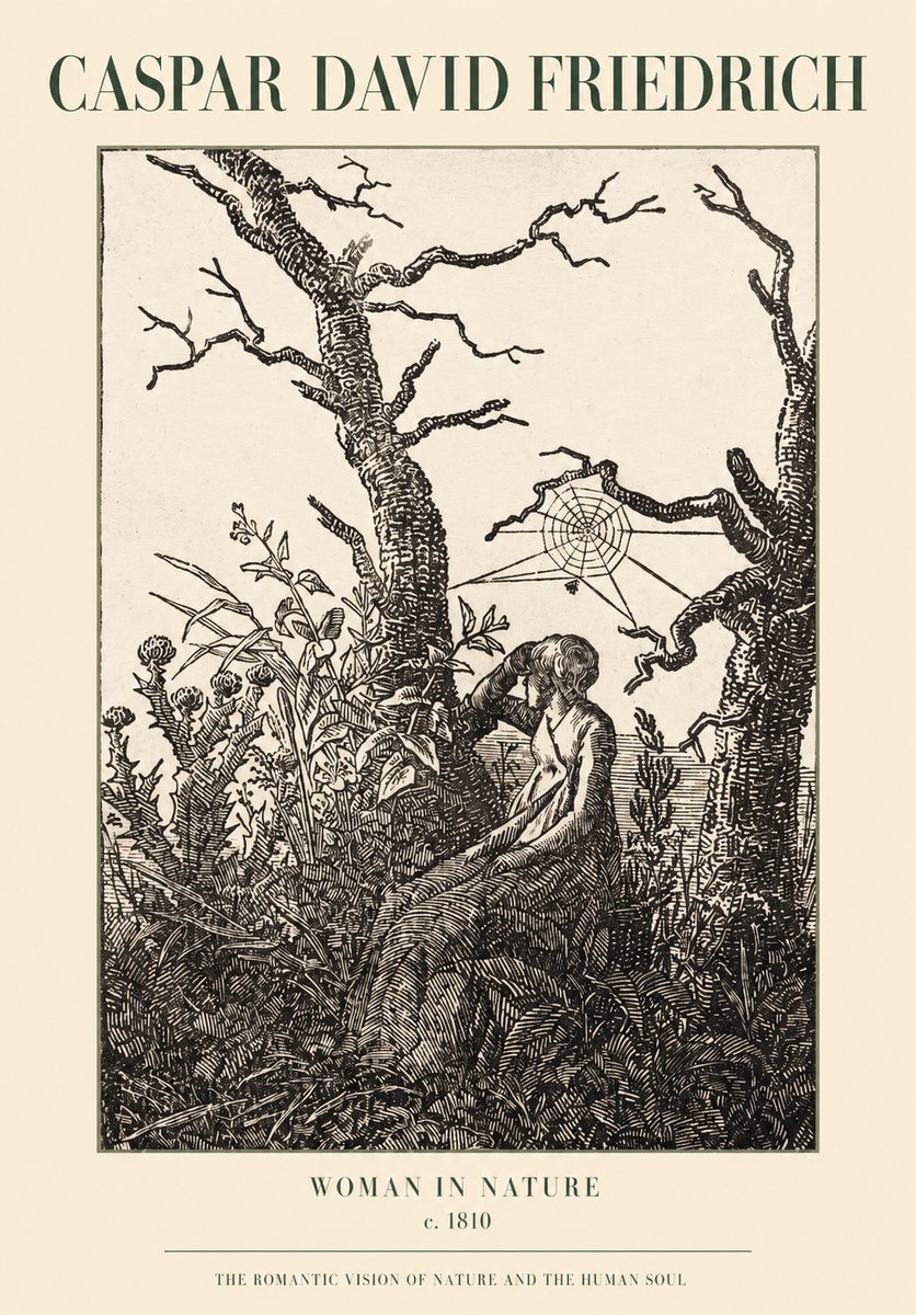 Caspar David Friedrich Woman in Nature No1 - Poster