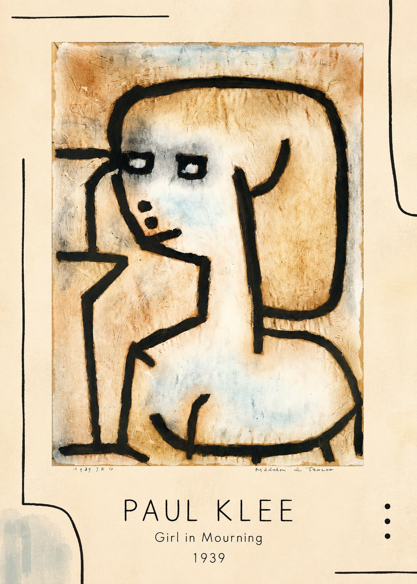 Paul Klee Girl in Mourning No1 - Poster