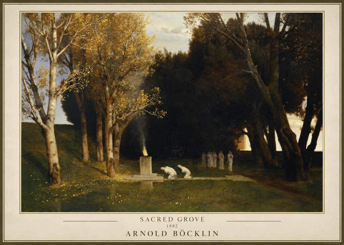 Arnold Böcklin Sacred Grove I No1 - Poster