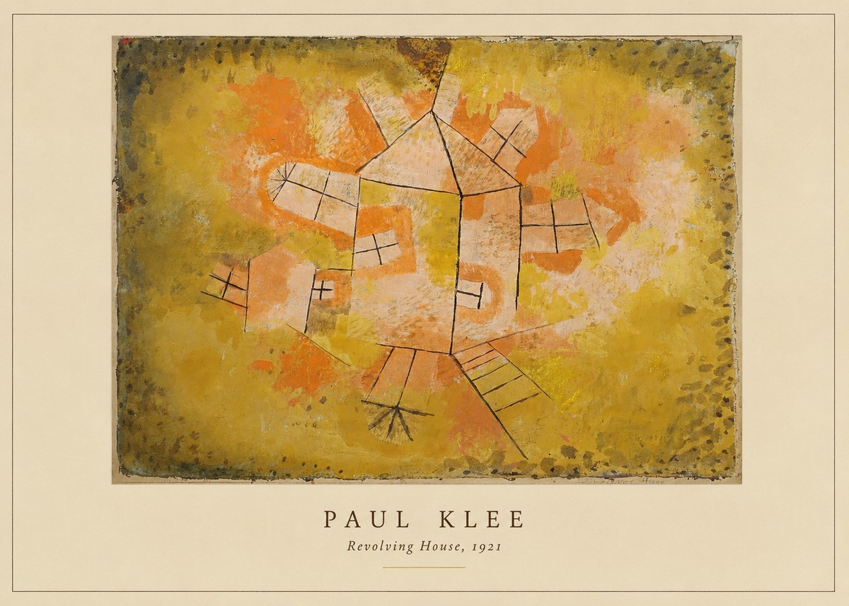 Paul Klee Revolving House No4 - Poster
