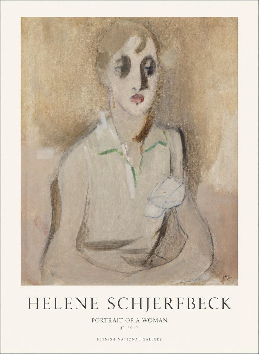 Helene Schjerfbeck Portrait of a Woman I No1 - Poster