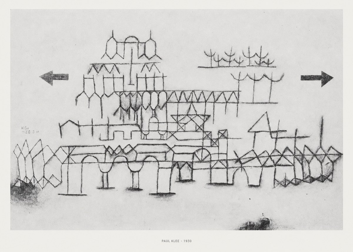 Paul Klee Architektur No5 - Poster