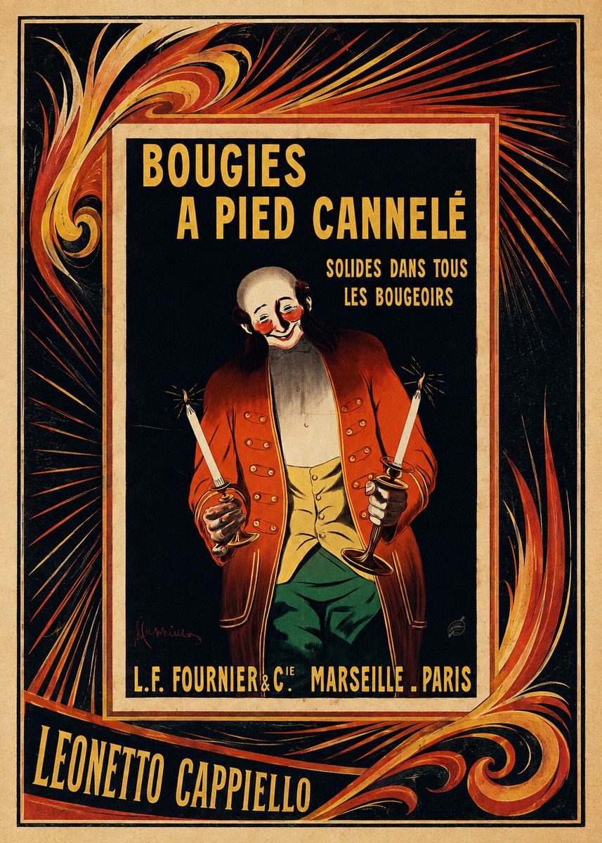Leonetto Cappiello Bougies a Pied Cannelé No4 - Poster