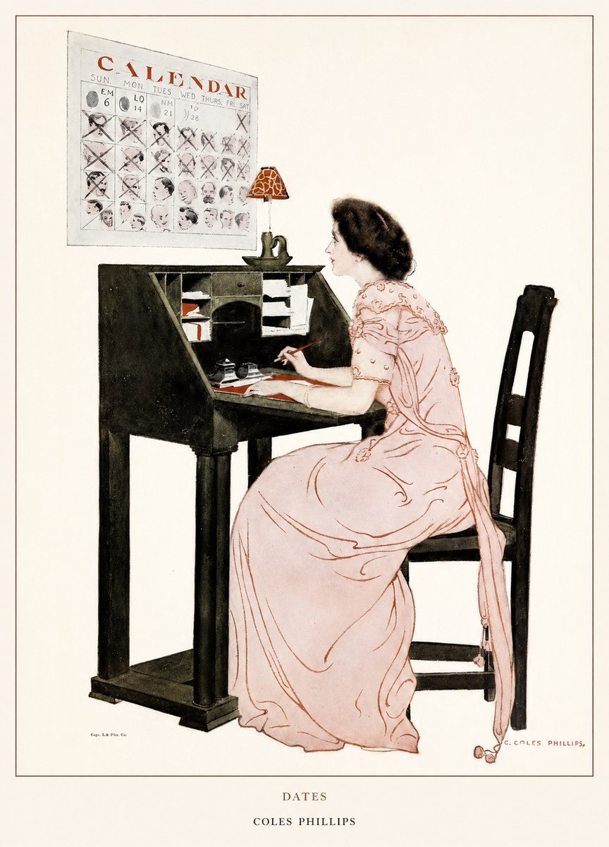 Coles Phillips Dates No5 - Poster