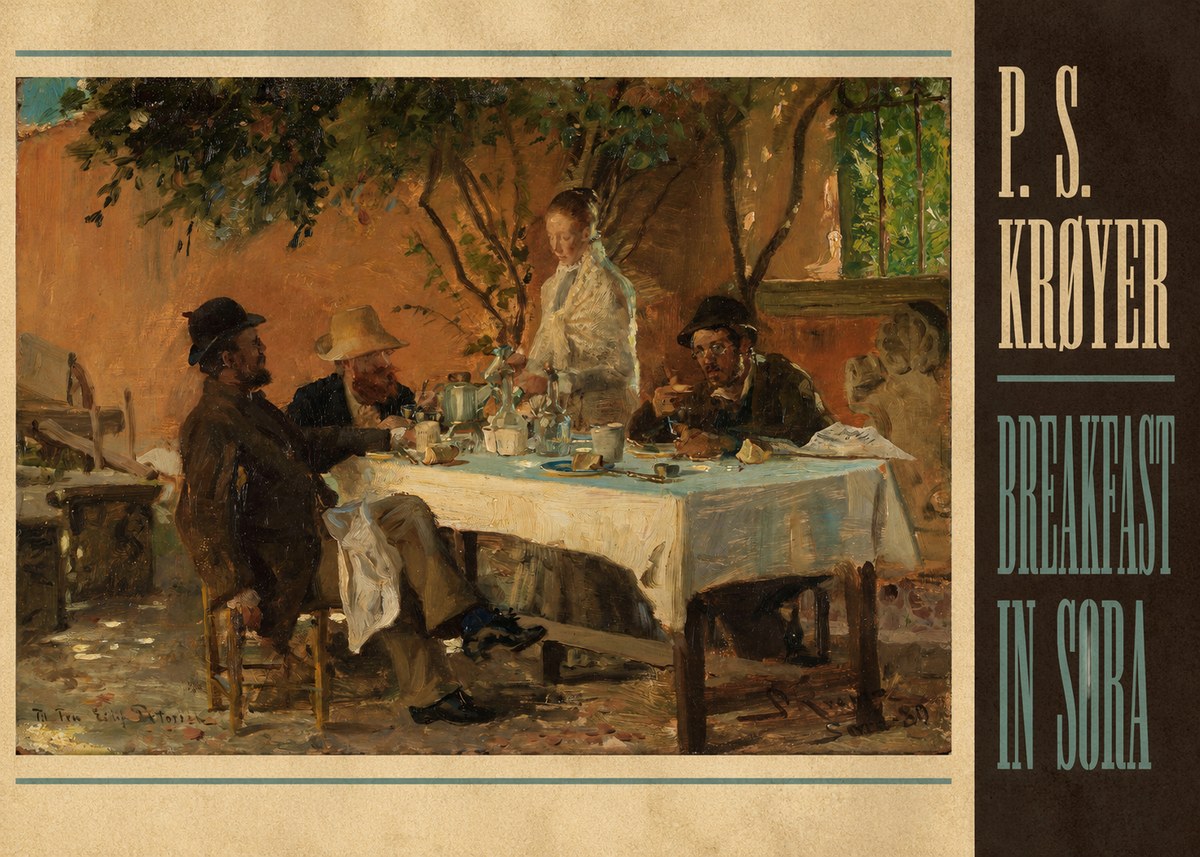 P.S. Krøyer Breakfast in Sora No4 - Poster