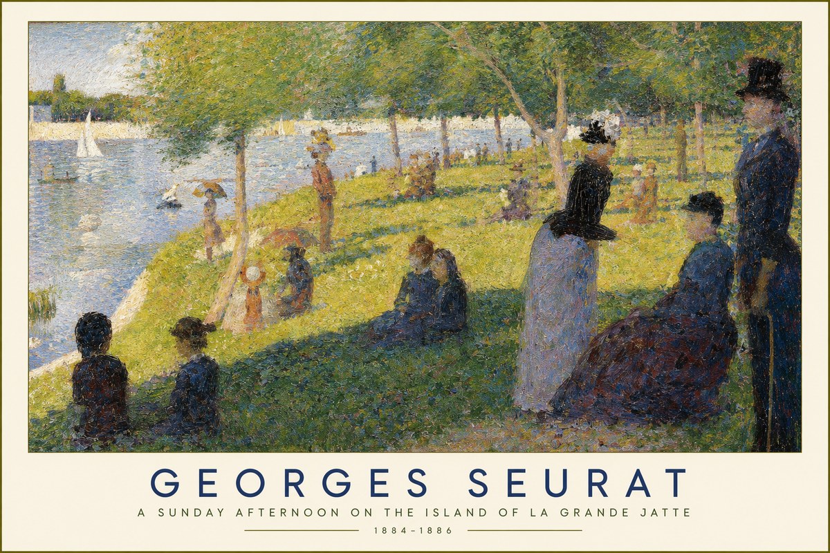 Seurat A Sunday Afternoon on the Island of La Grande Jatte I No2 - Poster