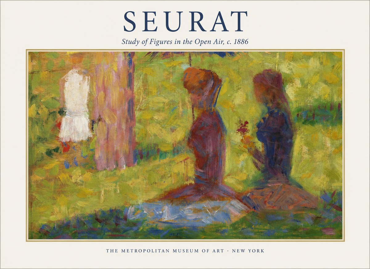 Seurat Study of Figures in the Open Air, C. 1886 No1 - Poster