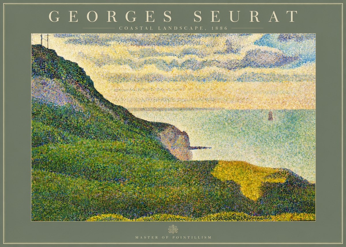 Seurat Coastal Landscape, 1886 No2 - Poster
