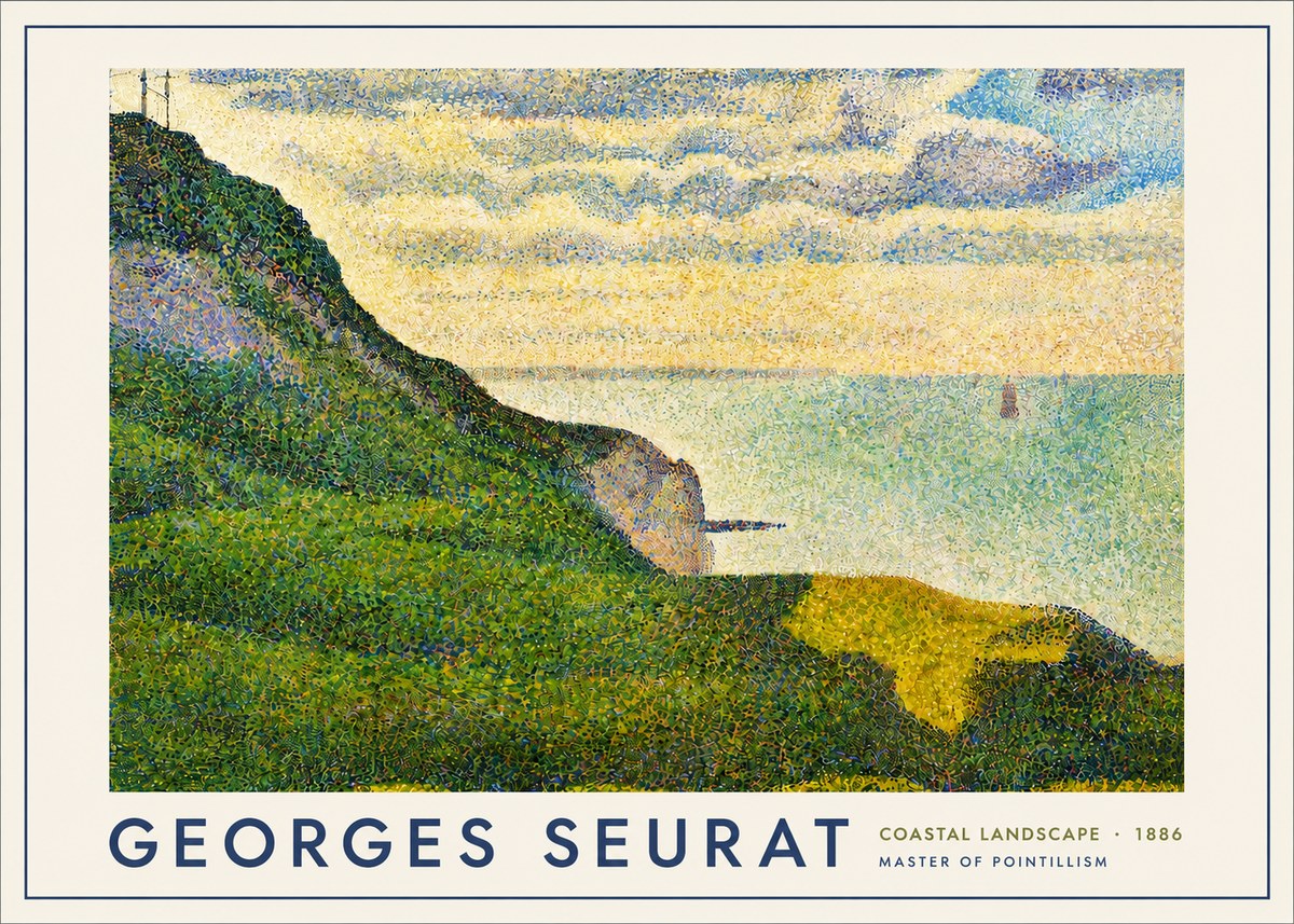 Seurat Coastal Landscape, 1886 No4 - Poster