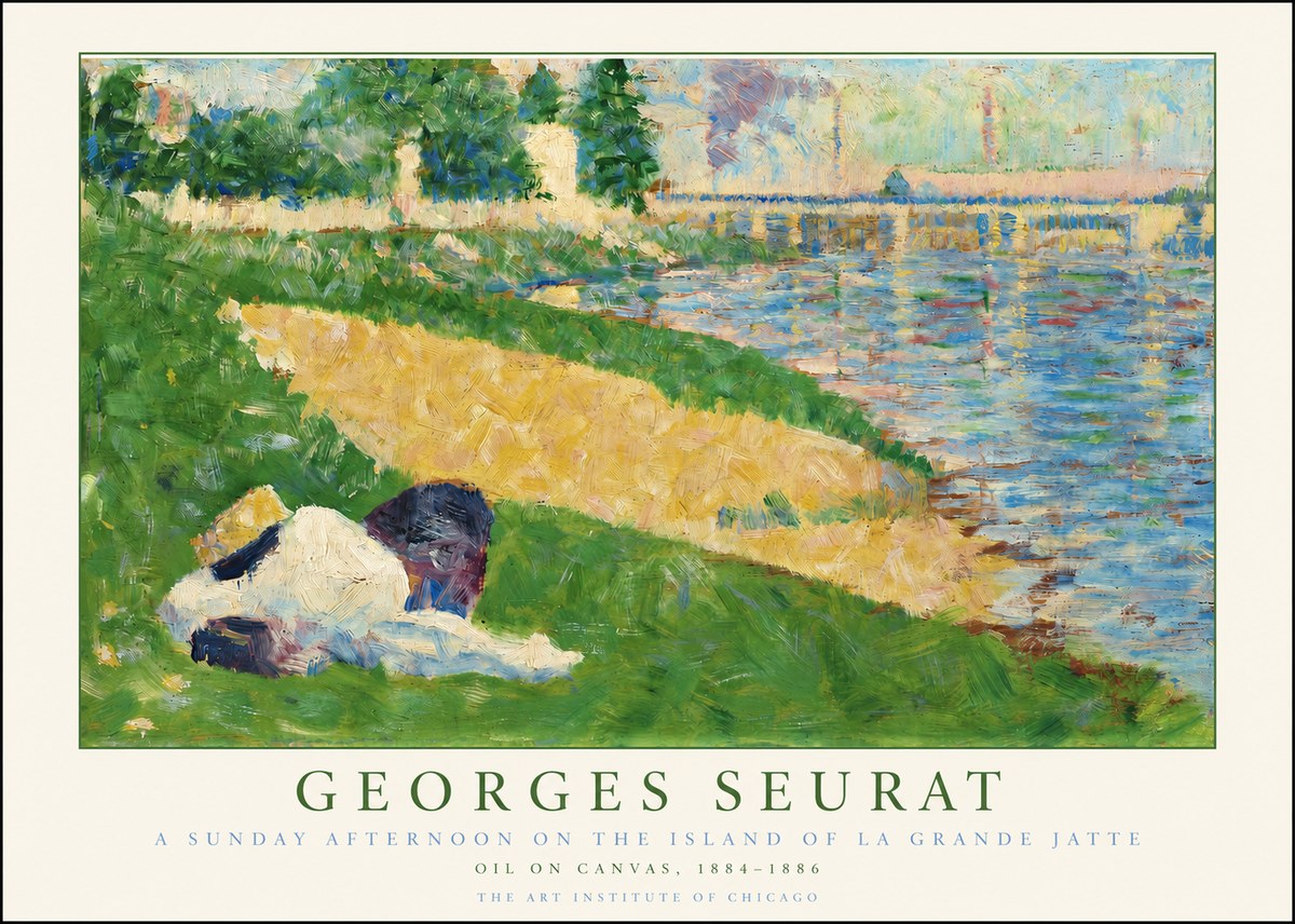 Seurat A Sunday Afternoon on the Island of La Grande Jatte II No2 - Poster