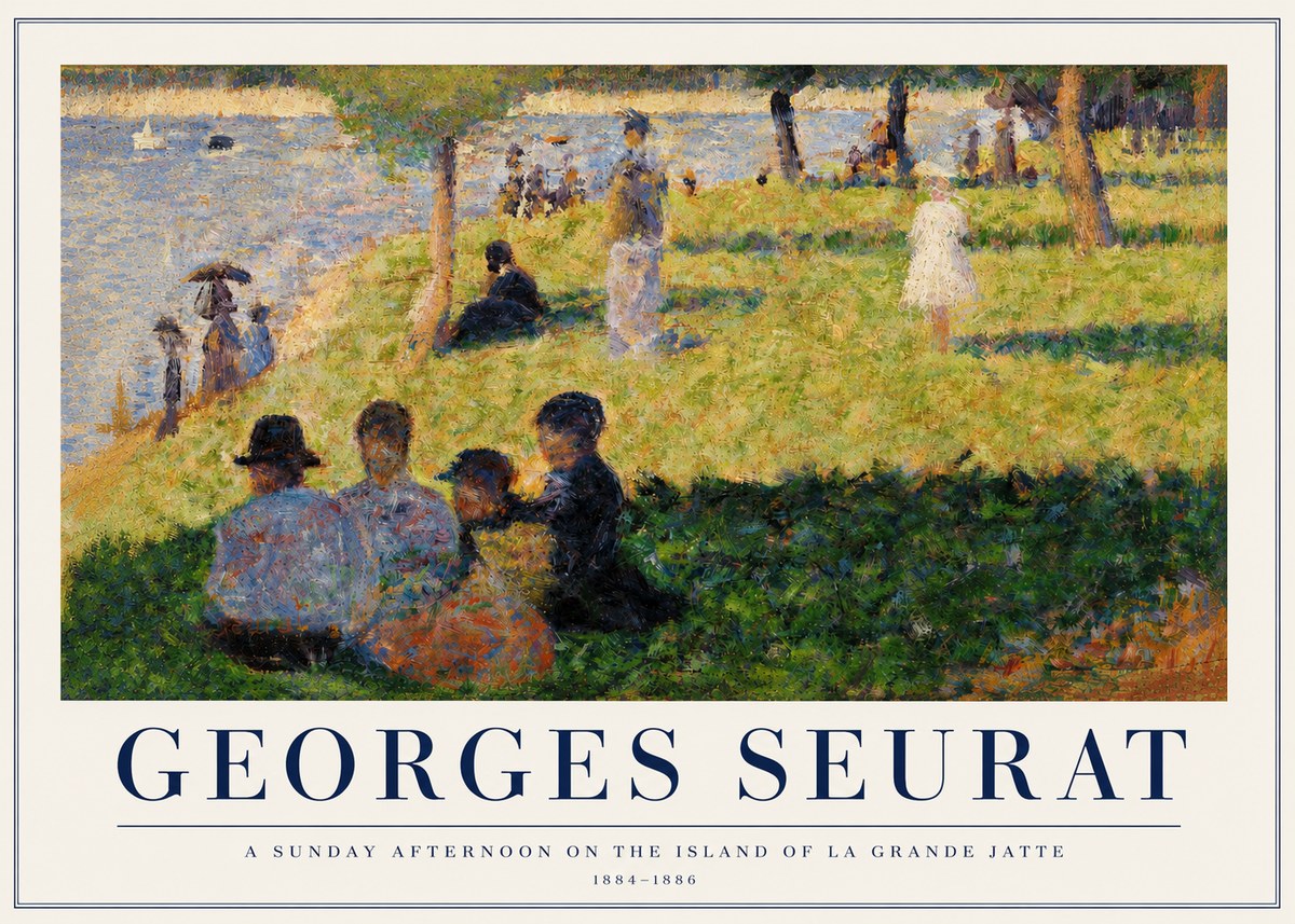 Seurat A Sunday Afternoon on the Island of La Grande Jatte IV No3 - Poster