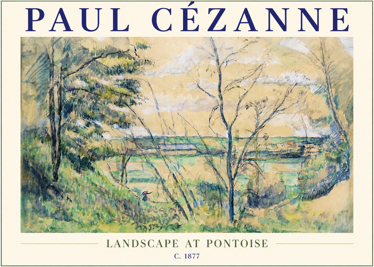 Paul Cézanne View of the Oise at Pontoise I No6 - Poster