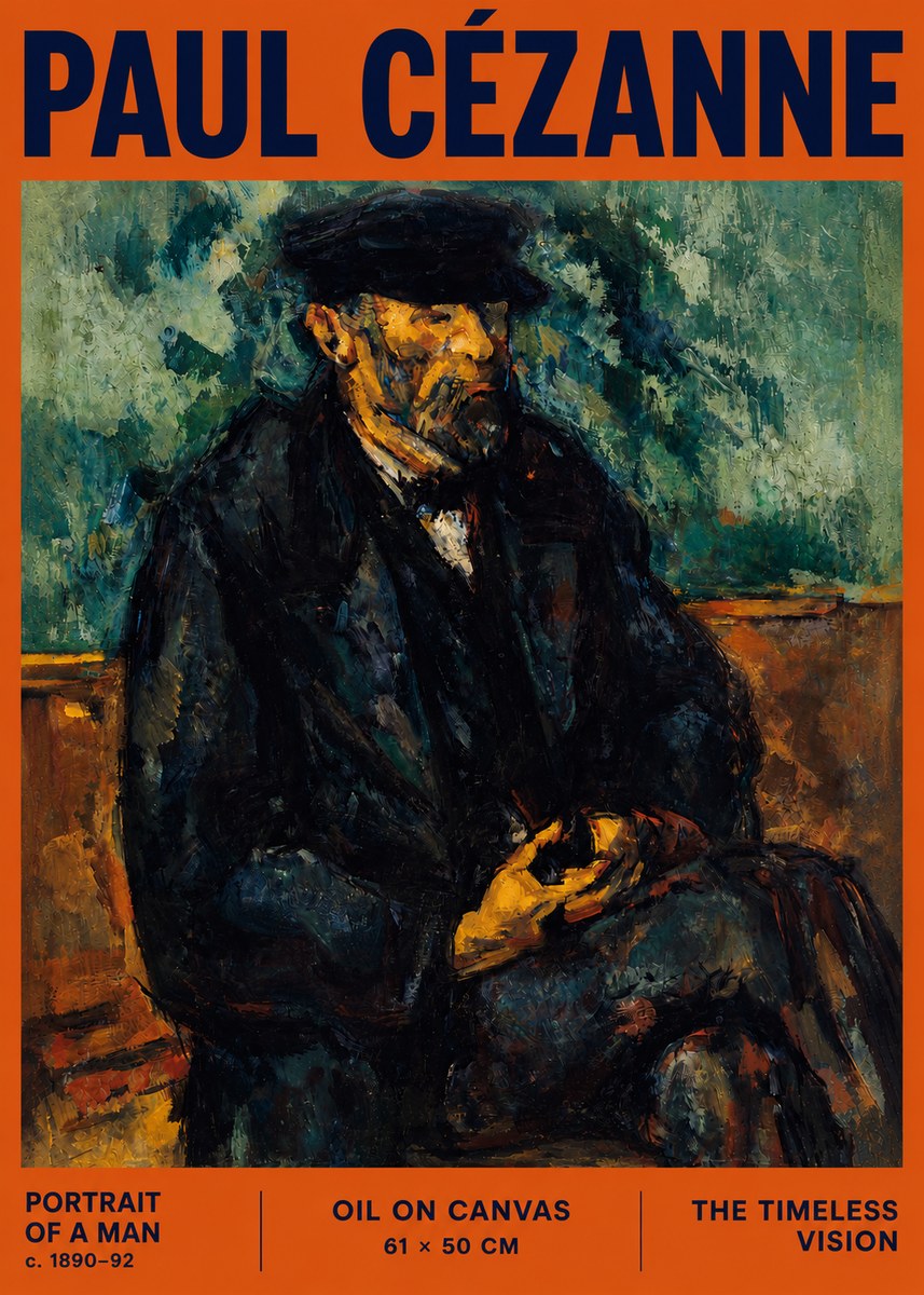 Paul Cézanne Portrait of a Man I No4 - Poster