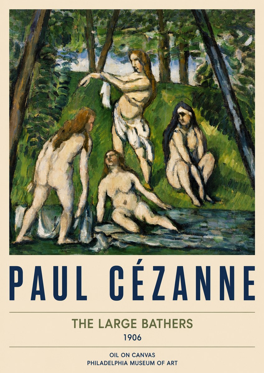 Paul Cézanne The Large Bathers IV No5 - Poster
