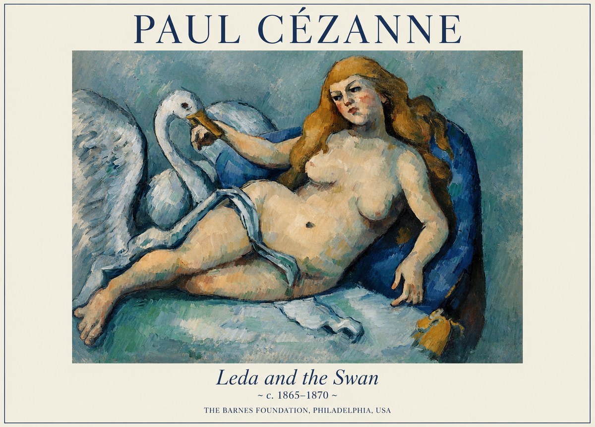 Paul Cézanne Leda and the Swan No1 - Poster