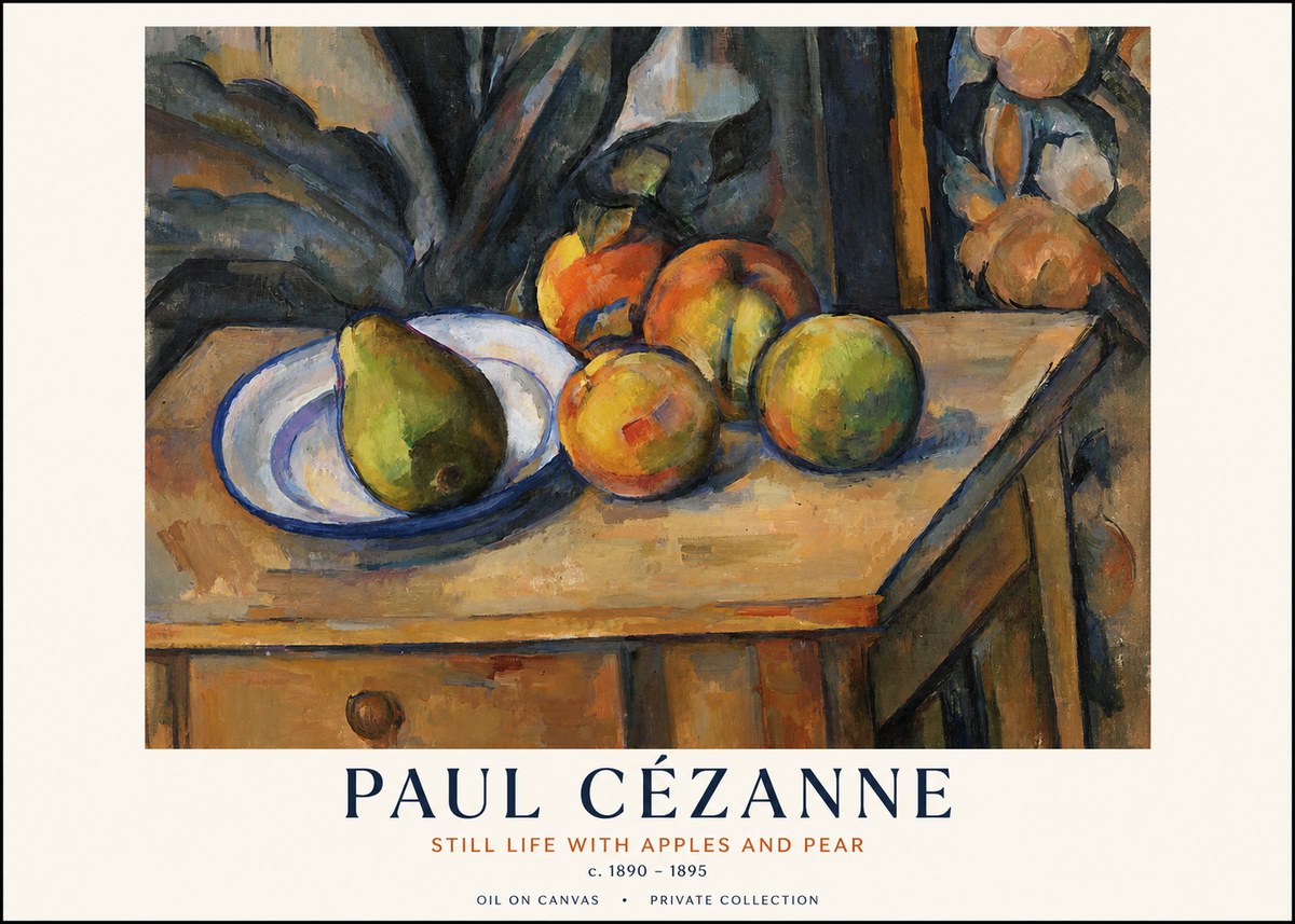 Paul Cézanne Still Life with Apples and Pear No1 - Poster
