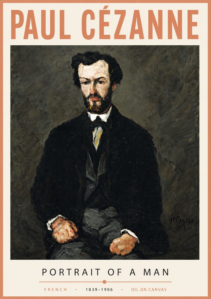Paul Cézanne Portrait of a Man II No4 - Poster
