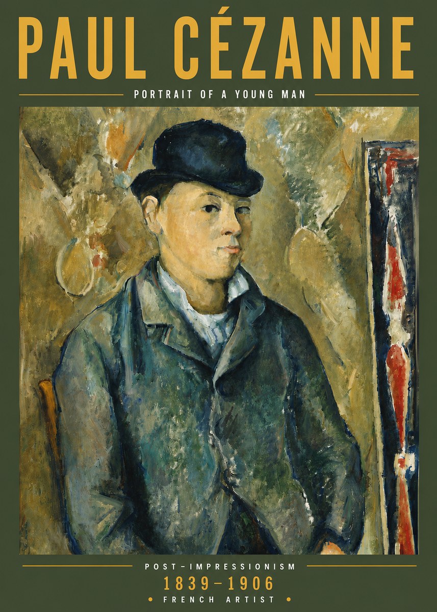 Paul Cézanne Portrait of a Young Man No6 - Poster