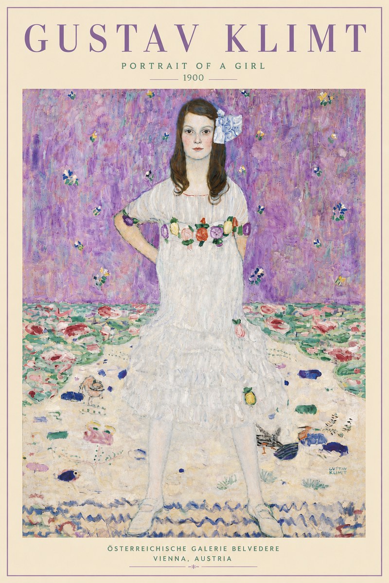 Klimt Portrait of a Girl No6 - Poster