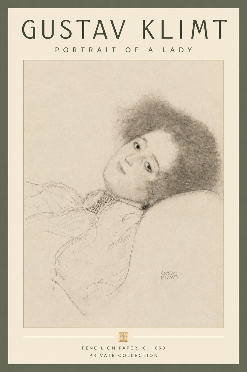 Klimt Portrait of a Lady No5 - Poster