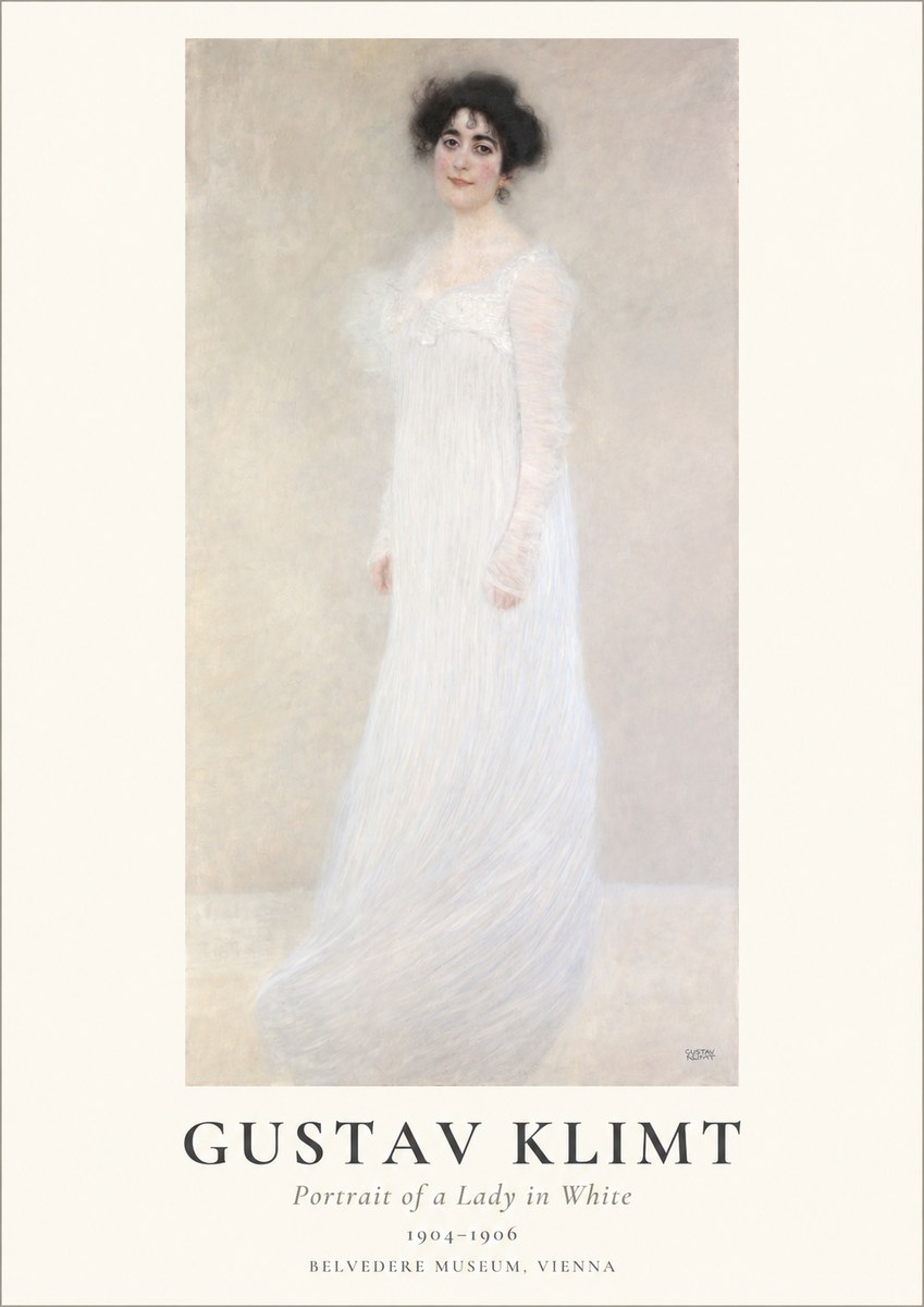 Klimt Portrait of a Lady in White No1 - Poster