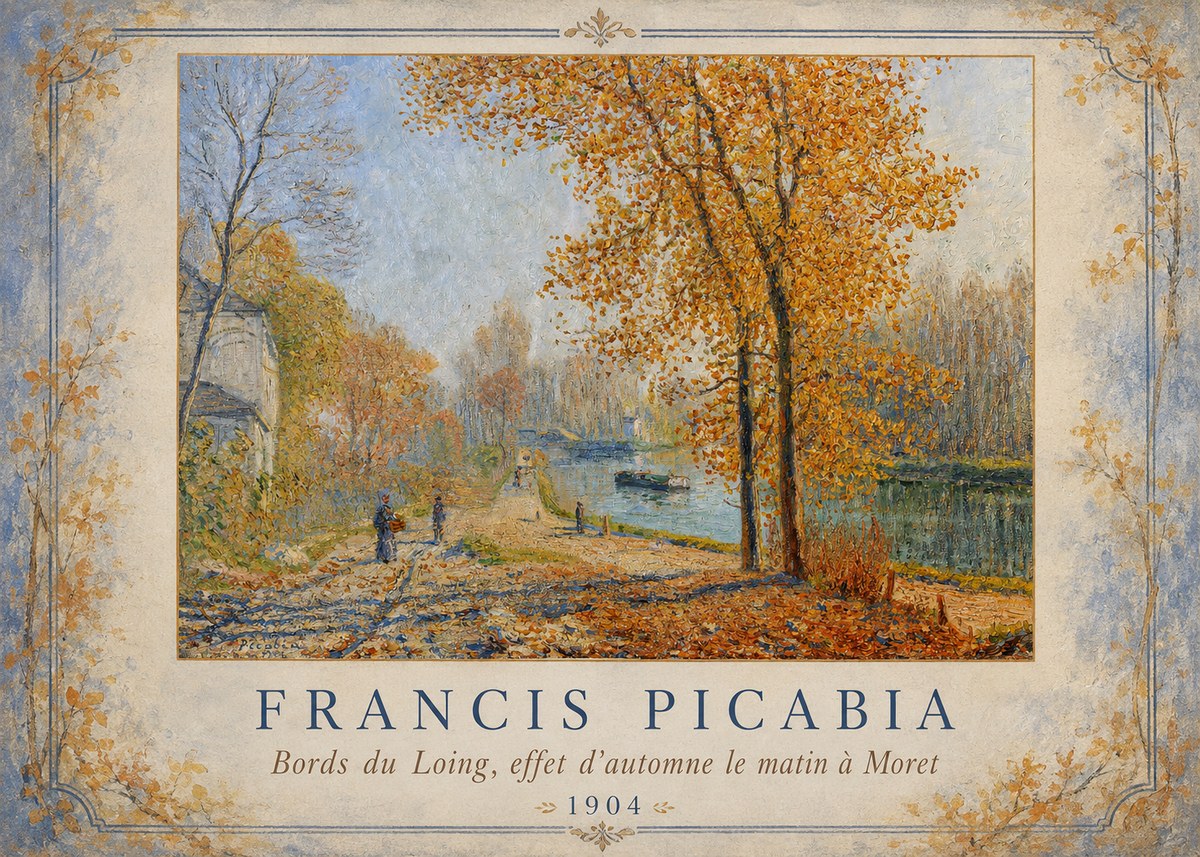 Francis Picabia Bords Du Loing, Effet D'automne Le Matin À Moret No1 - Poster