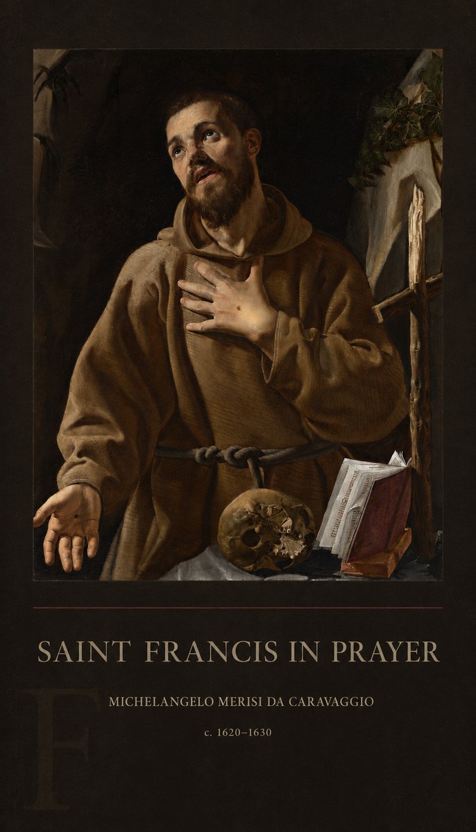 Michelangelo Merisi da Caravaggio Saint Francis in Prayer I No4 - Poster