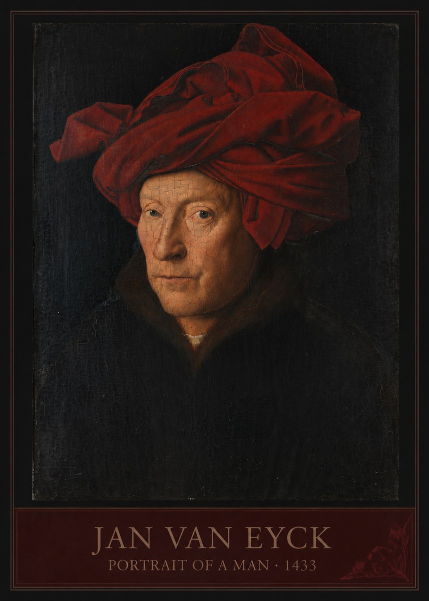 Jan van Eyck Portrait of a Man II No3 - Poster