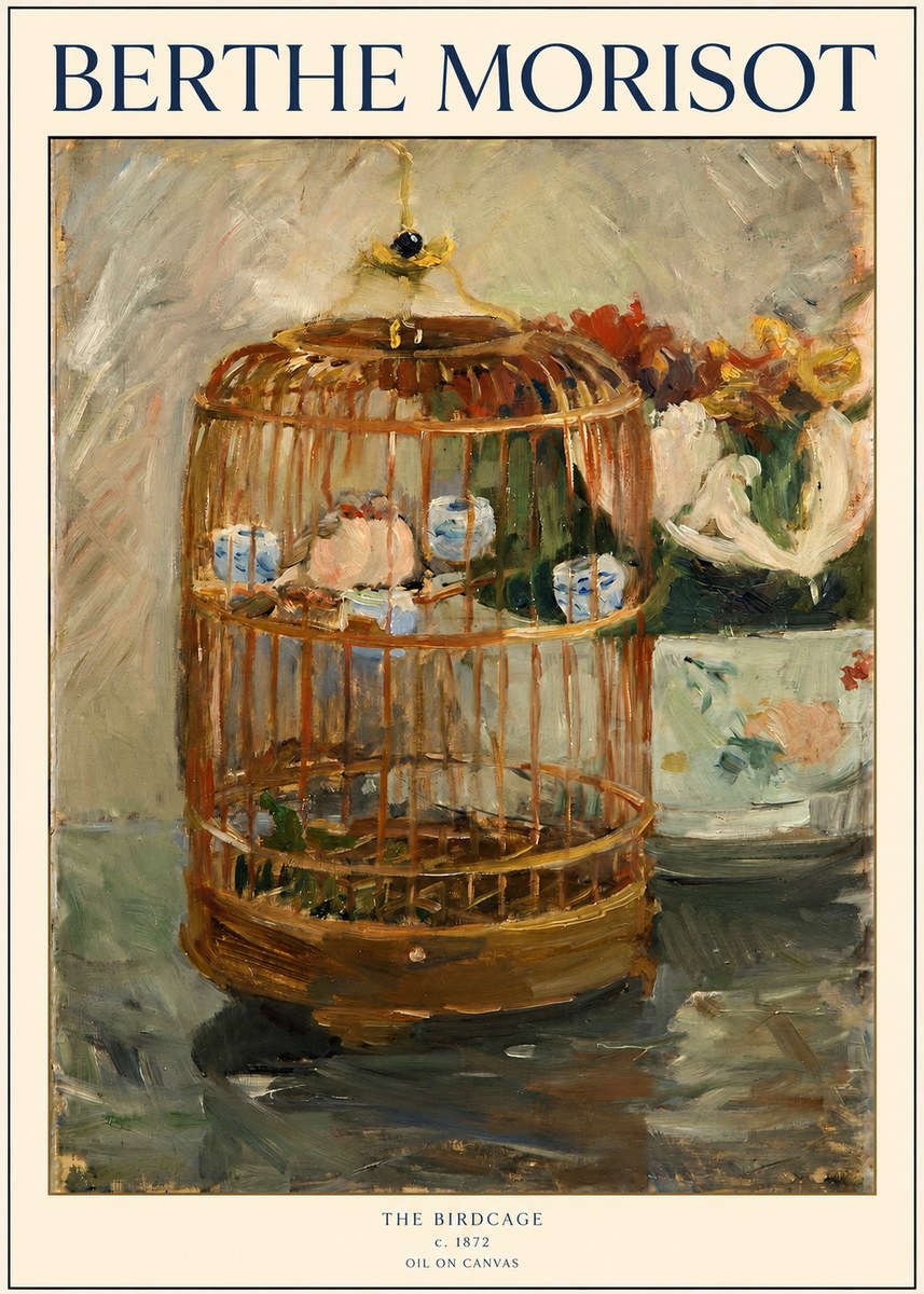 Berthe Morisot The Birdcage II No1 - Poster
