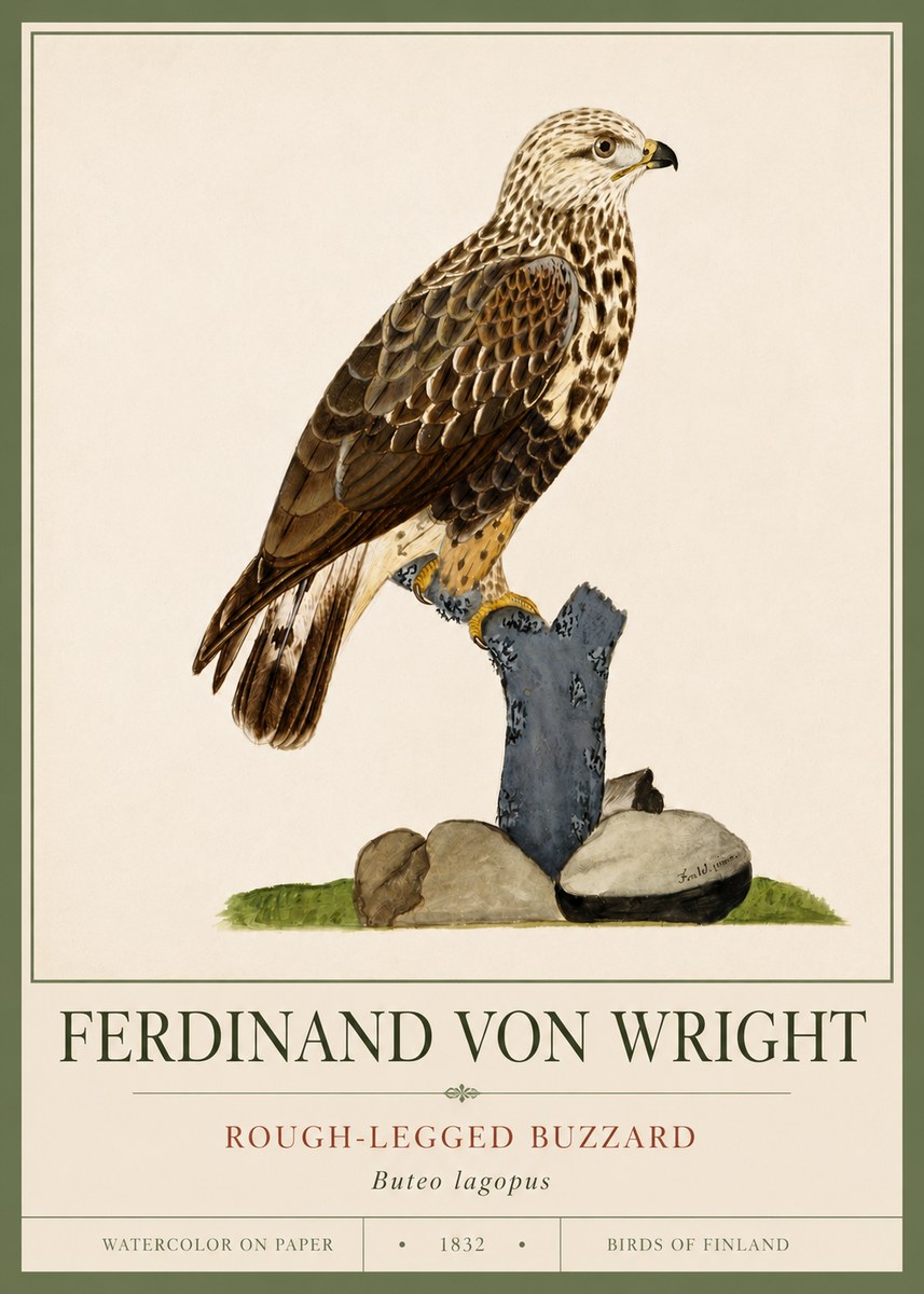Ferdinand von Wright Rough-legged Buzzard No4 - Poster