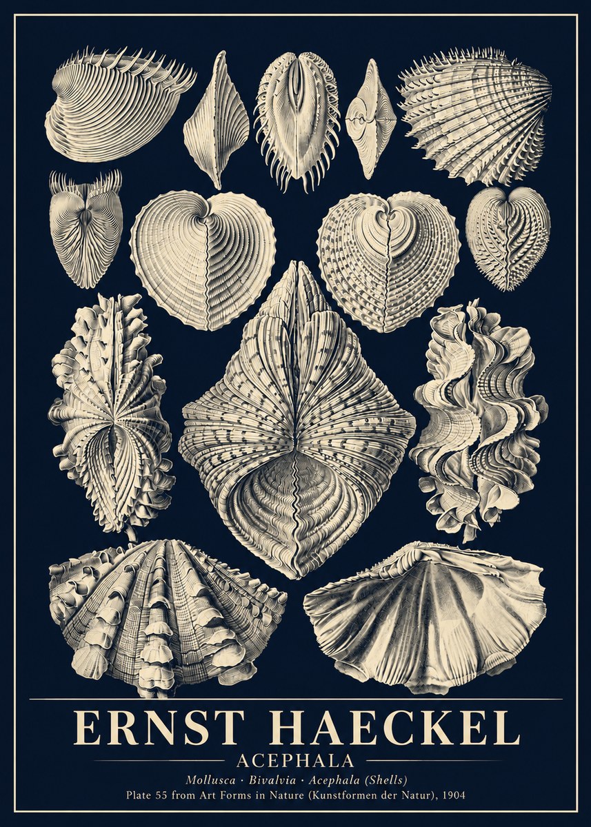 Ernst Haeckel Acephala — Brachiopods Plate 55 — Cytherea. No6 - Poster