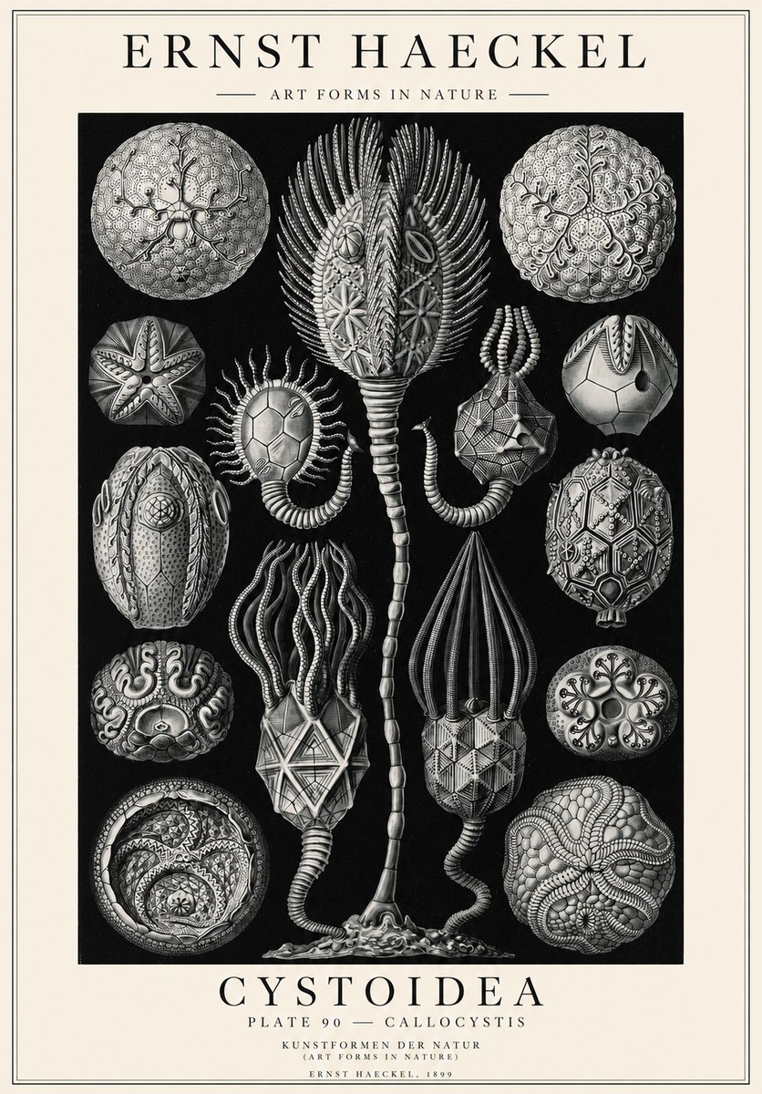 Ernst Haeckel Cystoidea - Callocystis No1 - Poster
