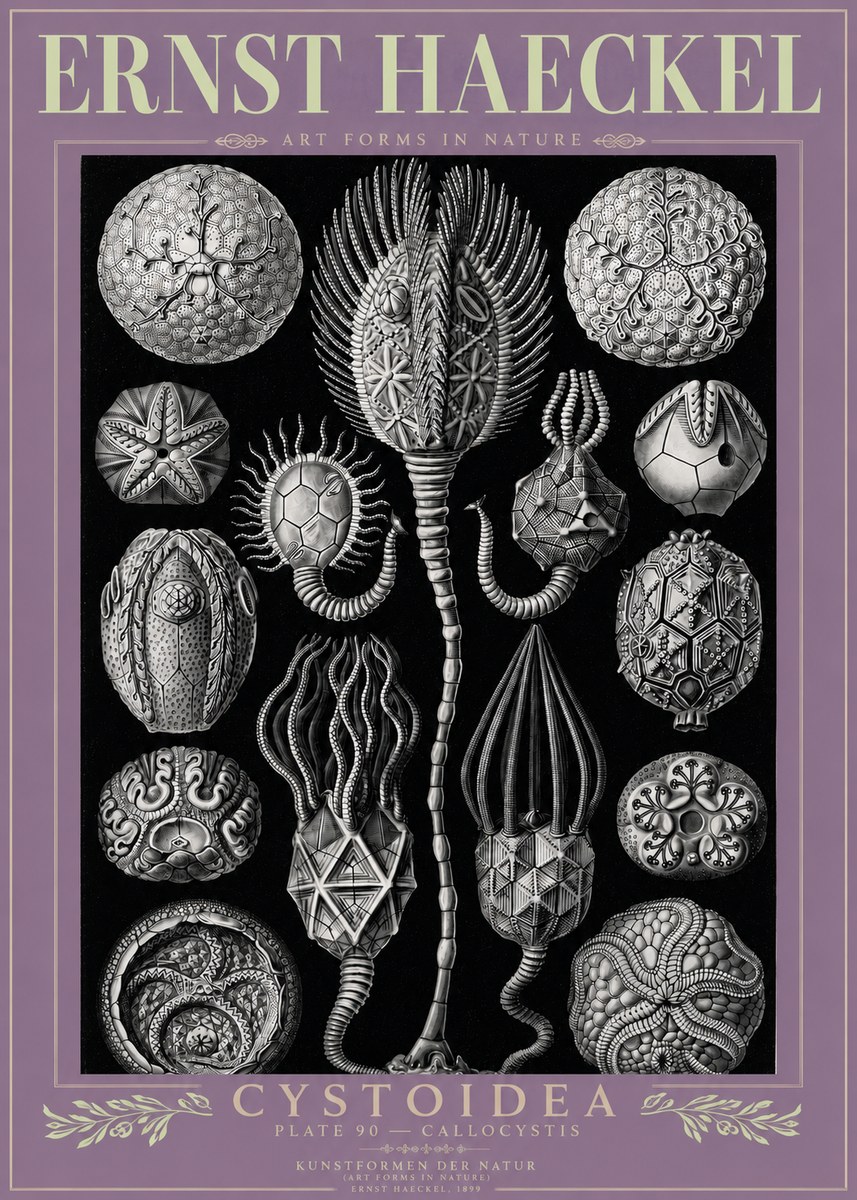 Ernst Haeckel Cystoidea - Callocystis No3 - Poster