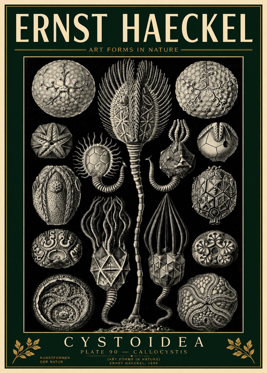 Ernst Haeckel Cystoidea - Callocystis No4 - Poster