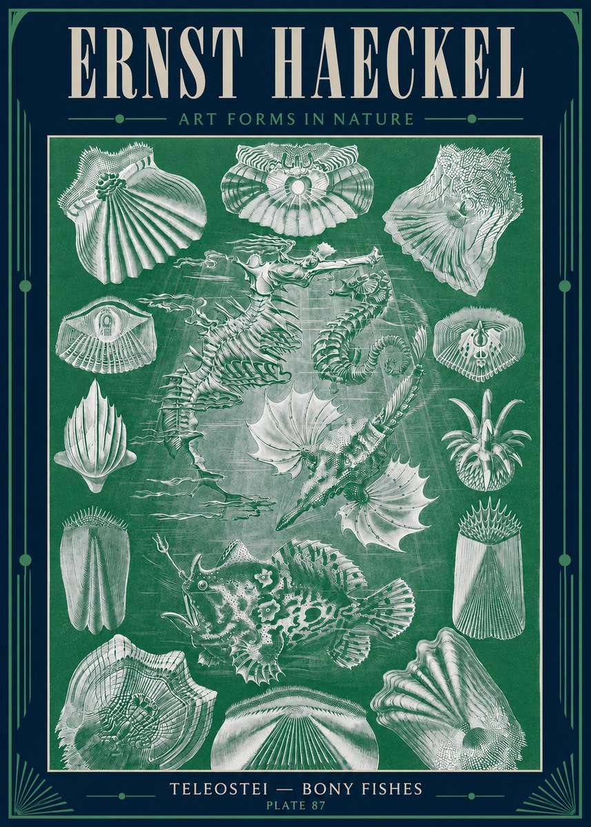 Ernst Haeckel Teleostei - Bony Fishes No4 - Poster